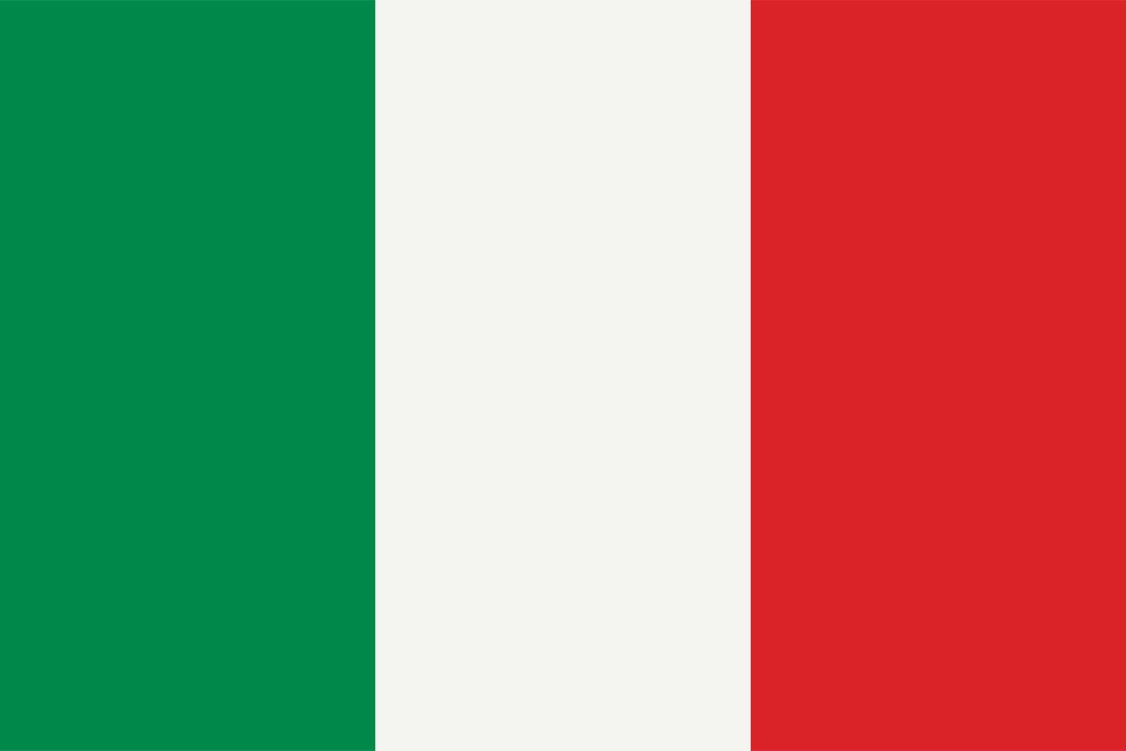 Cutout Image of the Italian Flag